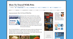 Desktop Screenshot of howtotravelwithpets.com