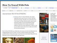 Tablet Screenshot of howtotravelwithpets.com